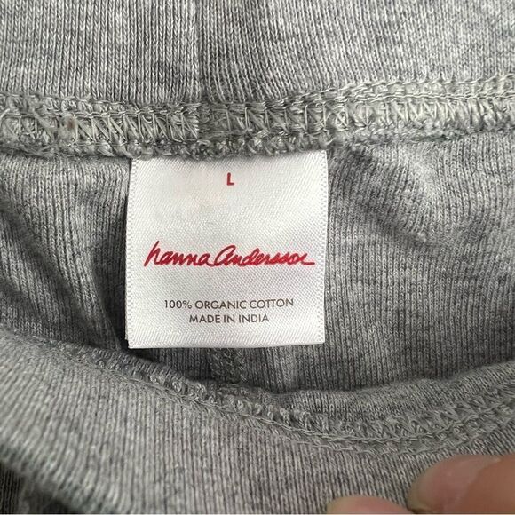 HANNA ANDERSSON Adult Flannel Pajama Pant Unisex L Green Christmas Trees - Picture 3 of 5